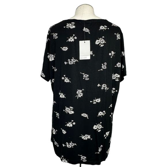 Smallshow Women's Maternity Short Sleeve Nursing Top Floral Black Size XXL - Picture 3 of 5